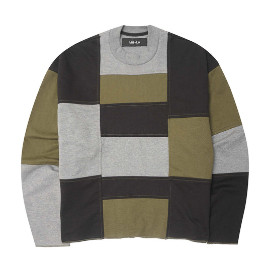 NEEDLEWORK CUTOFF SWEATSHIRT IN TAIGA