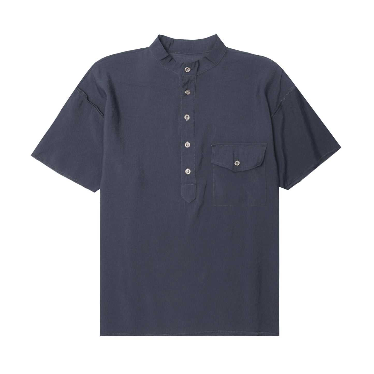 MANDARIN SHIRT IN SLATE