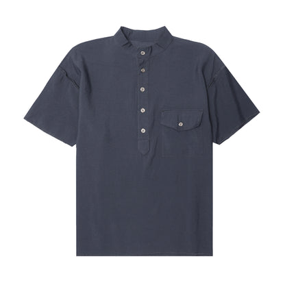 MANDARIN SHIRT IN SLATE