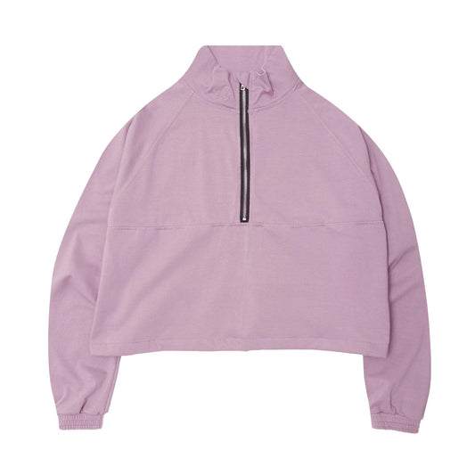 M+ QUARTER ZIP L/S TEE V2 IN LAVENDER