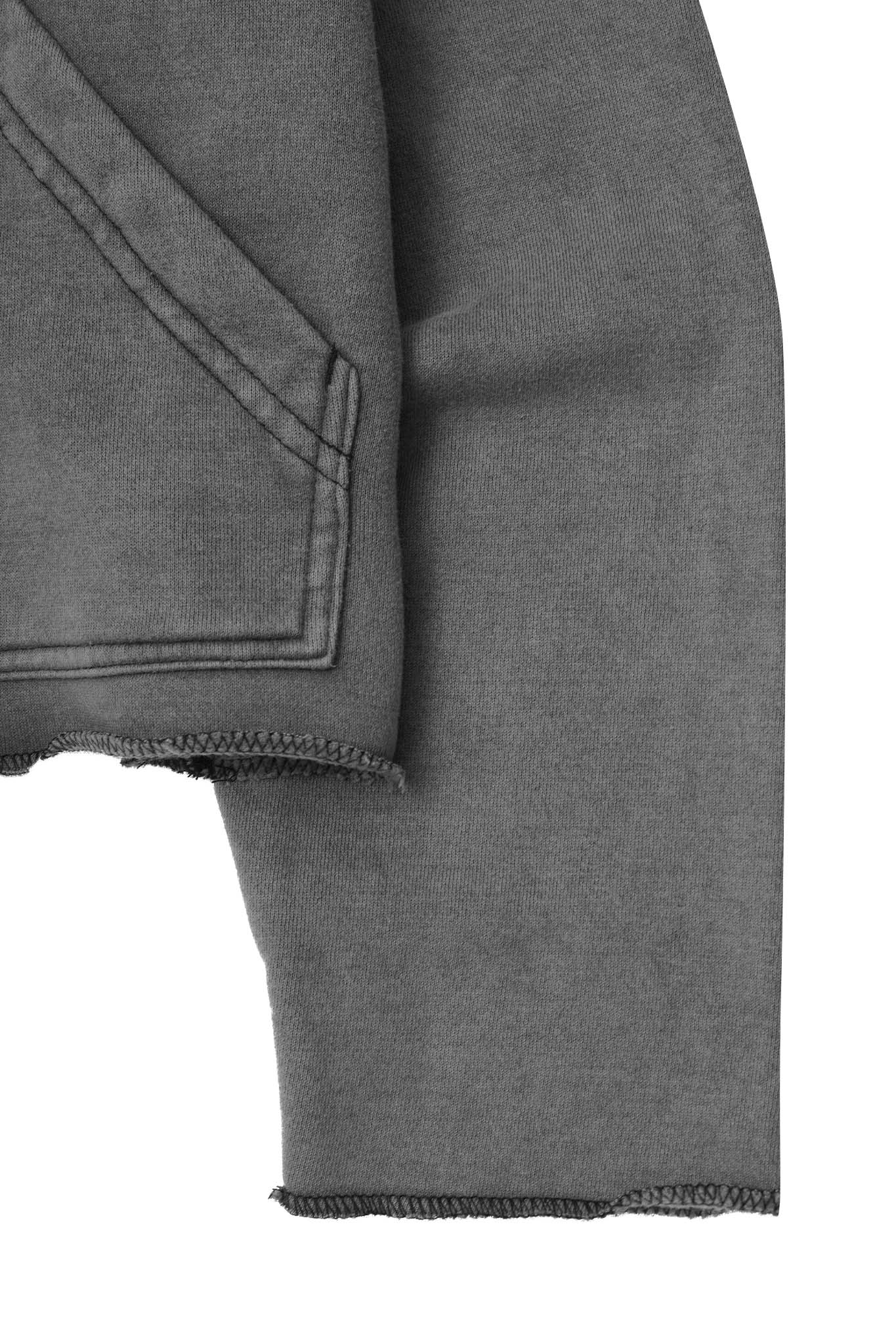 "CONCRETE" CUTOFF HOODIE
