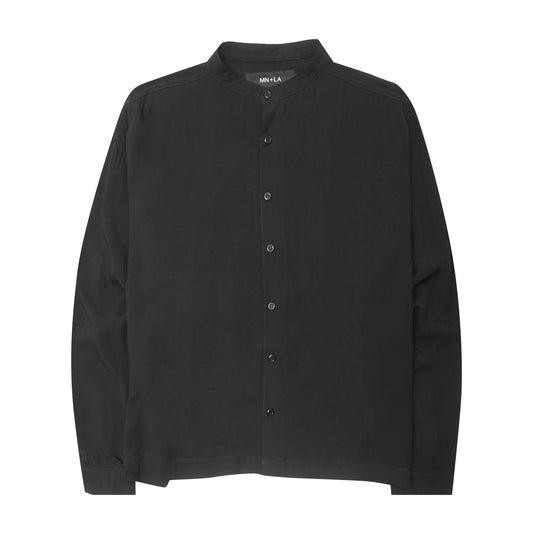 MANDARIN L/S SHIRT IN CROW