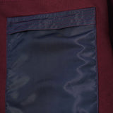 NEEDLEWORK CARDIGAN IN WINE