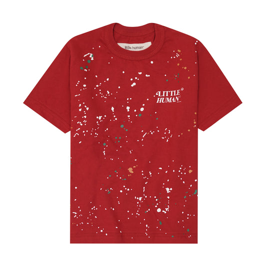 "PAINT SPLAT" LITTLE HUMAN™ TEE IN RARRI RED