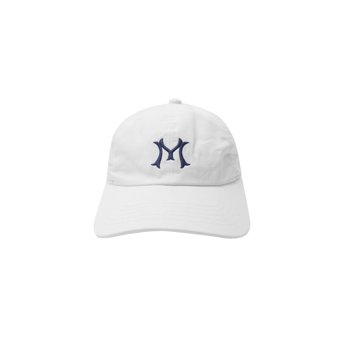 "HITTER" V3 6 PANEL HAT IN WHITE/NAVY