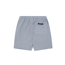 RAW HEM SWEATSHORTS IN BRIGHT STEEL