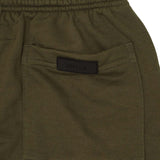 FRENCH TERRY RAW FINISH SWEATSHORTS IN OLIVE