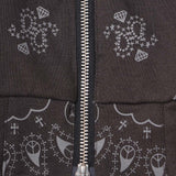 CLASSIC ZIP HOODIE IN IRON PAISLEY