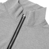 QUARTER ZIP L/S TEE V2 IN HEATHER GREY