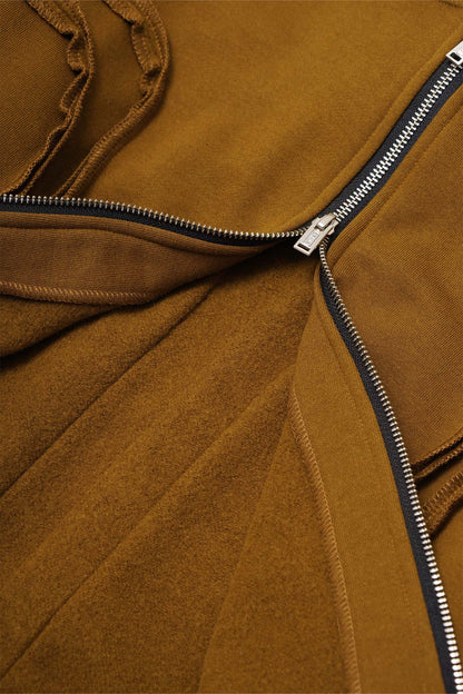 CROSS FORGED ZIP HOODIE IN RUST