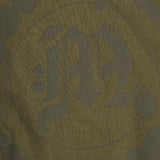 "CROP CIRCLES" MOCK NECK TEE IN OLIVE