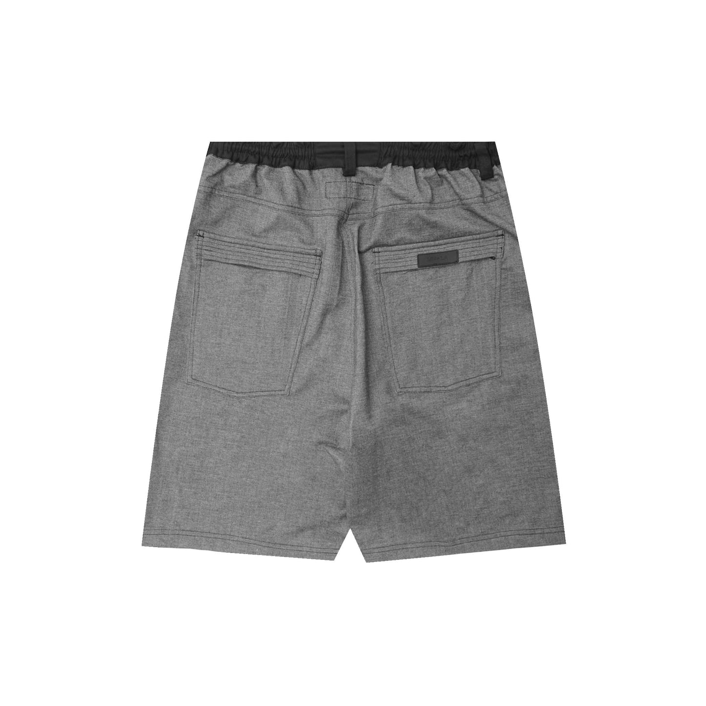 DOUBLE KNEE PHAT SHORTS IN STEEL BLUE