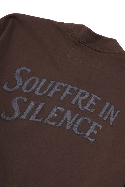 "SOUFFRE IN SILENCE" ULTRA HEAVY TEE IN WOOD