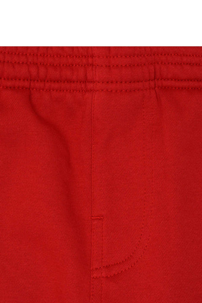 PLEATED WIDE LOUNGE PANTS IN FADED RED