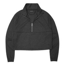 QUARTER ZIP L/S TEE V2 IN MIDNIGHT HEATHER