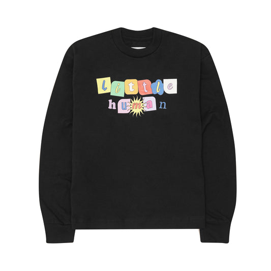 "SUN IS OUT" LITTLE HUMAN™ LONGSLEEVE TEE IN CAVIAR