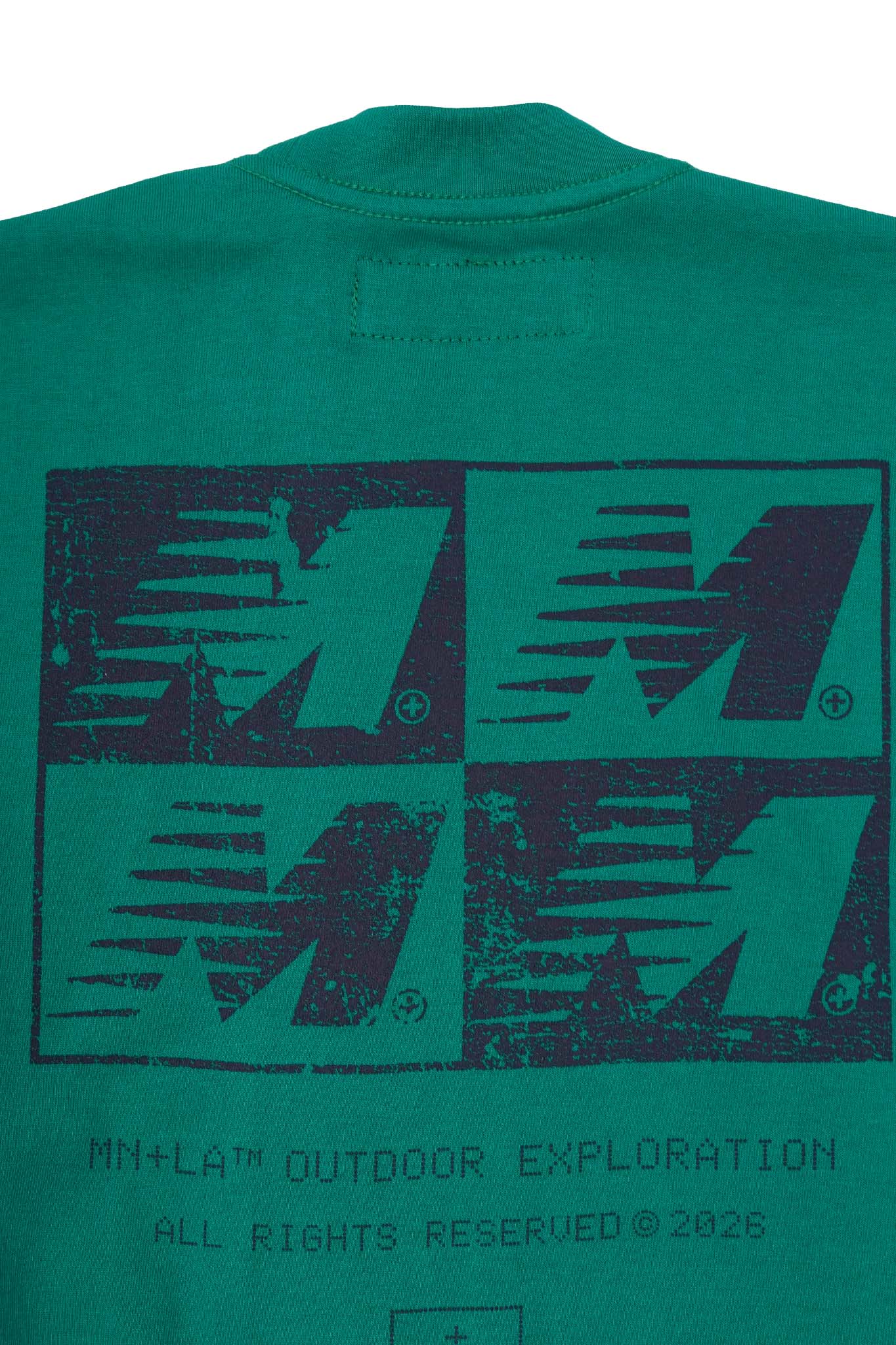 "OUTDOOR EXPLORATION" MULTI LOGO TEE IN JADE