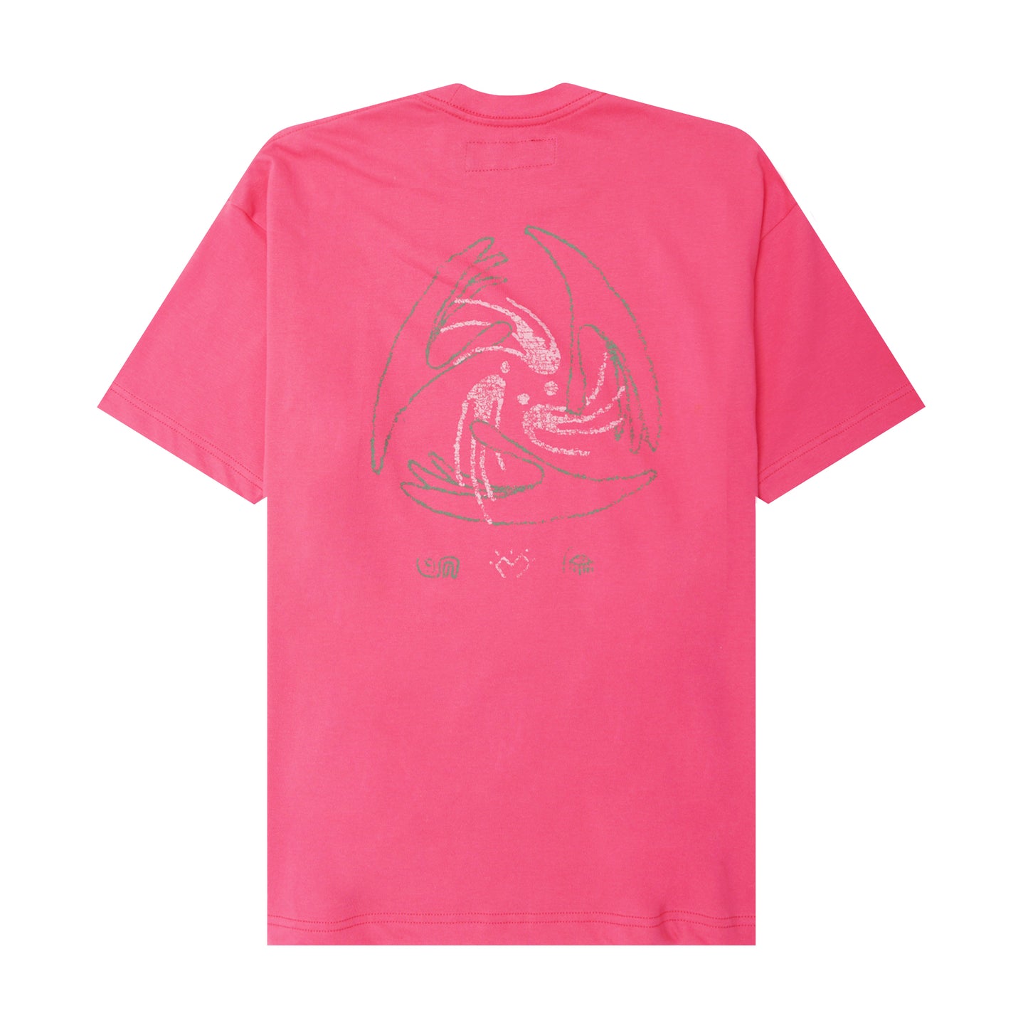 "LIMBO" ULTRA HEAVY TEE IN STATIC PINK