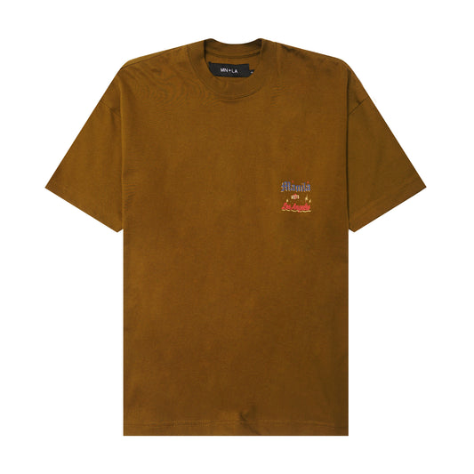 "MIDNIGHT MAGIC" TEE IN RUST