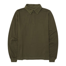 "CLUB" L/S POLO SHIRT IN OLIVE