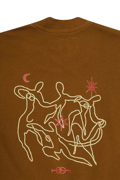 "ETERNAL RYTHM" ULTRA HEAVY TEE IN RUST