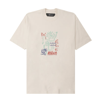 "SPIRIT WALKER" ULTRA HEAVY TEE IN OAT