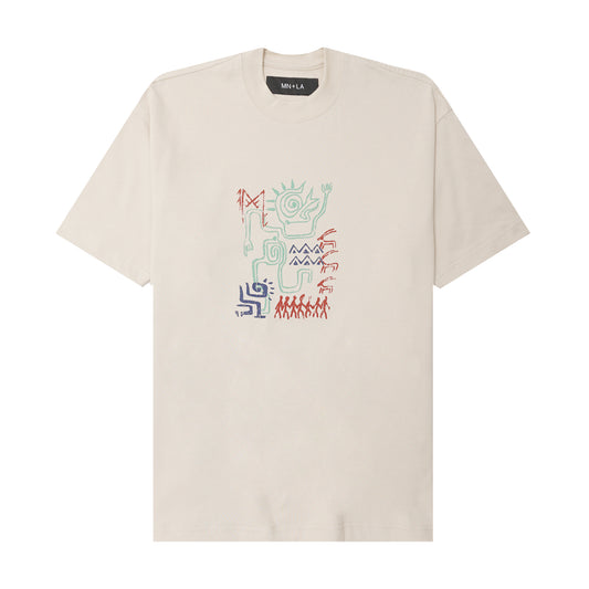 "SPIRIT WALKER" ULTRA HEAVY TEE IN OAT