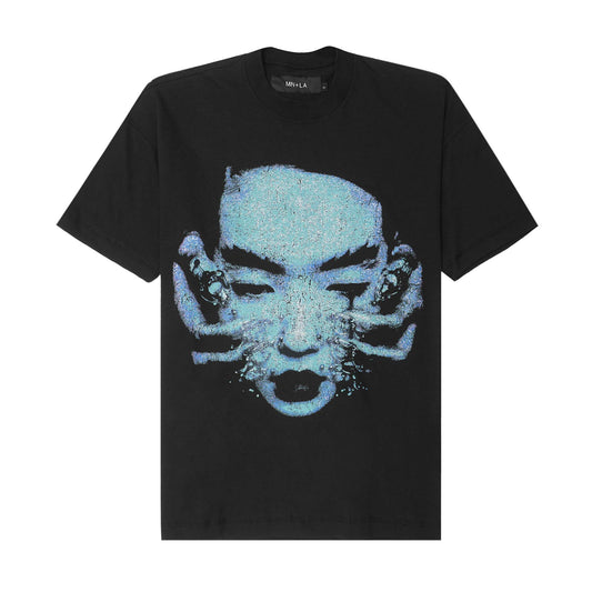 "TEARS IN THE RAIN" TEE IN CAVIAR