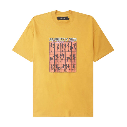 “RED LIGHT” TEE IN MUSTARD