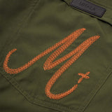 M+ DOUBLE KNEE PHAT SHORTS IN MOSS