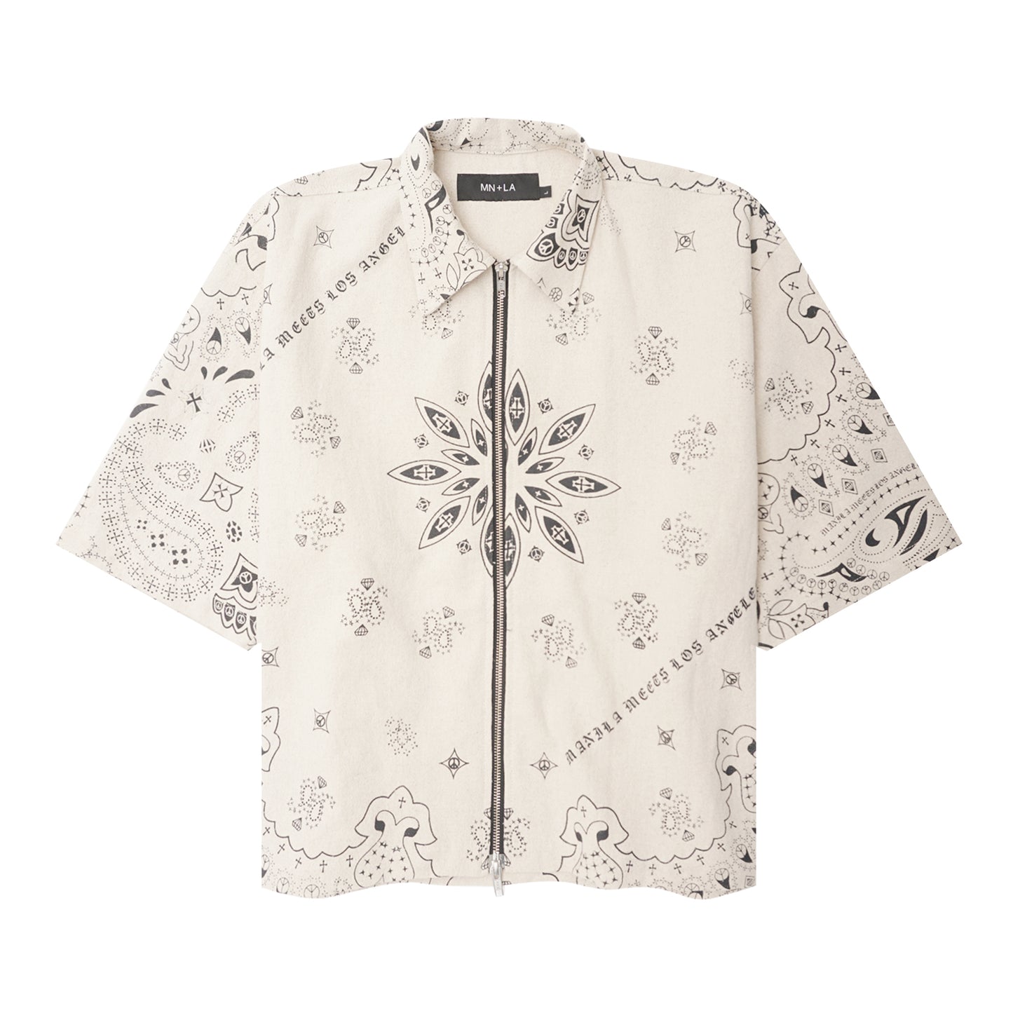"PEACE PAISLEY" CHORE SHIRT IN OAT