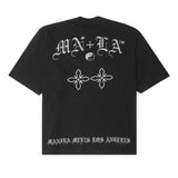 "TAKE NO SHIT, DO NO HARM" TEE IN CAVIAR/CEMENT