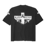 "WINGS OF REDEMPTION" TEE IN ANTHRACITE
