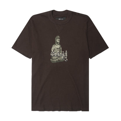 "FORGOTTEN SCRIPT" WAFFLE TEE IN CHARCOAL GREY