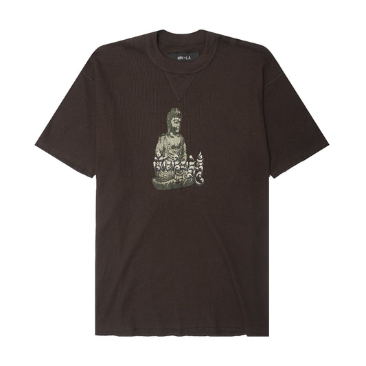 "FORGOTTEN SCRIPT" WAFFLE TEE IN CHARCOAL GREY