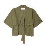 LITTLE HUMAN™ S/S DRAPE IN OLIVE