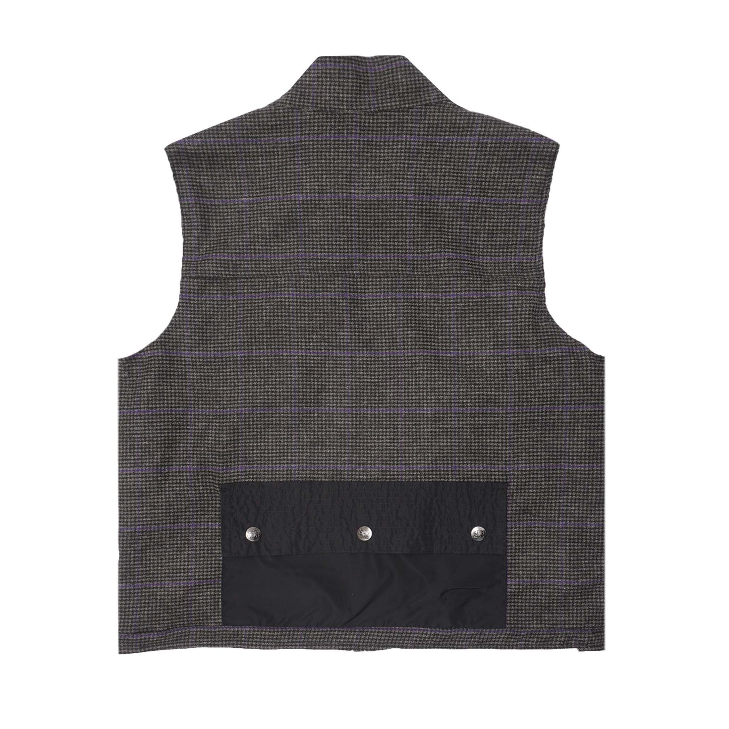 LAKESIDE VEST IN PIGEON PLAID