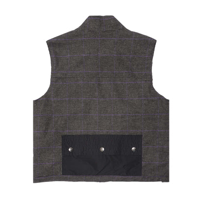 LAKESIDE VEST IN PIGEON PLAID
