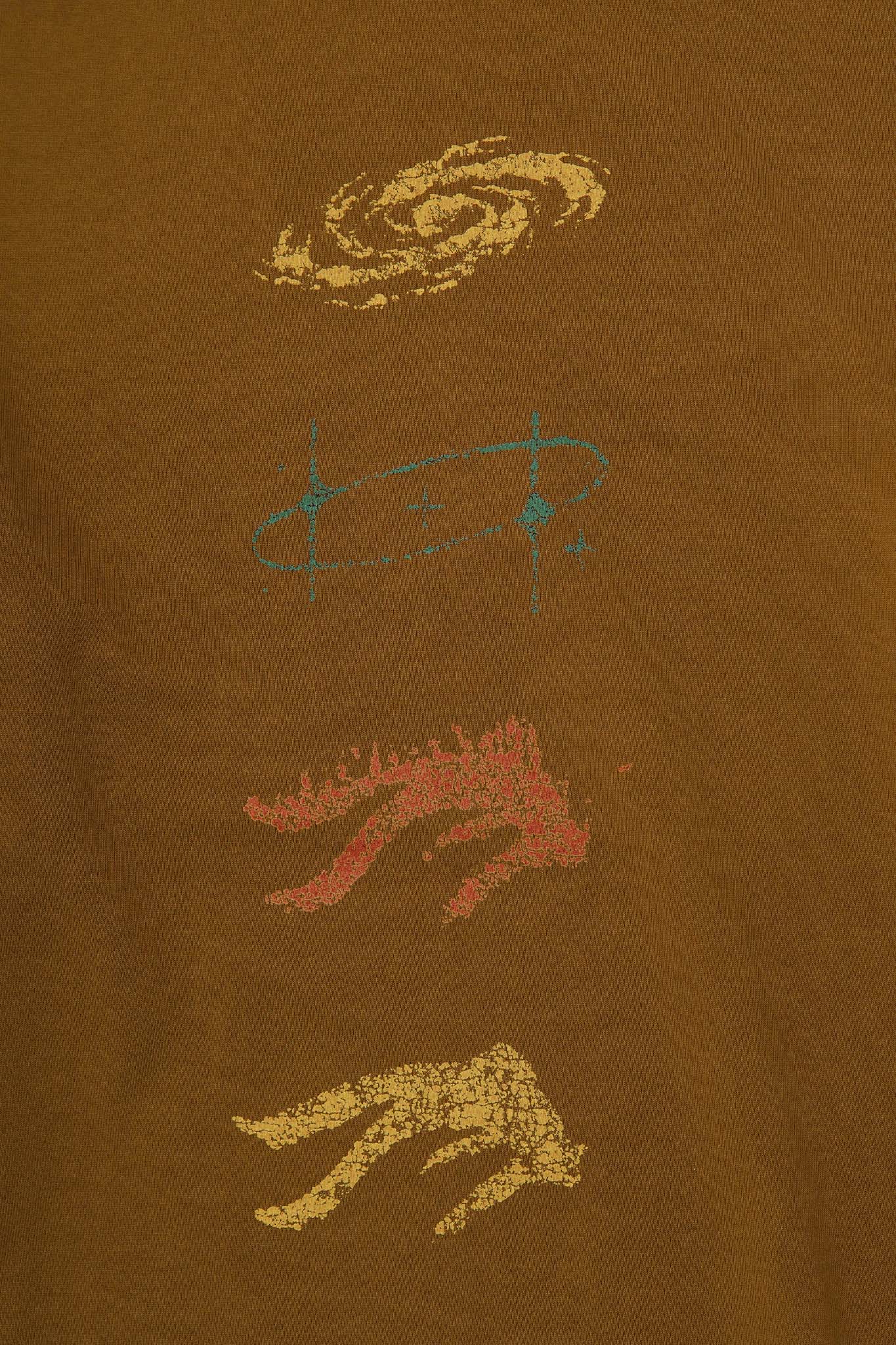 "COSMIC UNION" ULTRA HEAVY TEE IN RUST