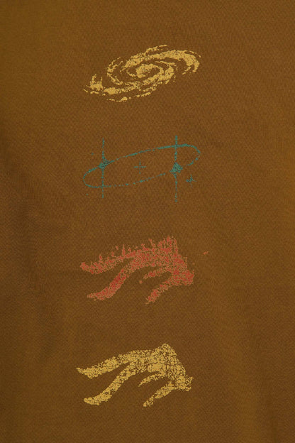 "COSMIC UNION" ULTRA HEAVY TEE IN RUST