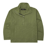 QUARTER ZIP L/S TEE IN FERN