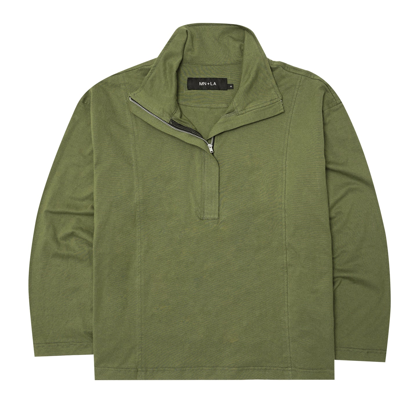 QUARTER ZIP L/S TEE IN FERN