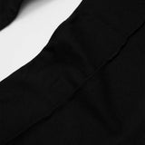 WAFFLE WEAVE PLEATED WIDE PANTS IN CAVIAR