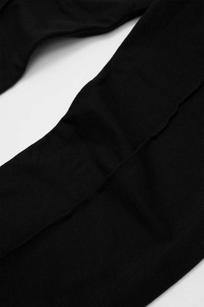 WAFFLE WEAVE PLEATED WIDE PANTS IN CAVIAR