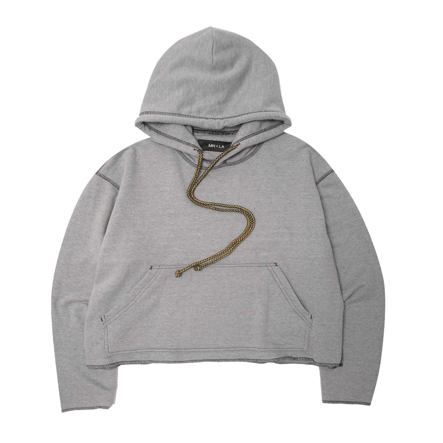 CUTOFF HOODIE IN HEATHER GREY