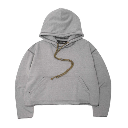 CUTOFF HOODIE IN HEATHER GREY