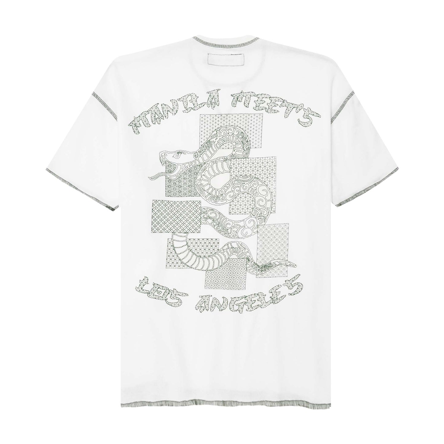 "YEAR OF THE SNAKE V2" WAFFLE TEE IN WHITE