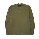PIQUE MILITIA LONGSLEEVE TEE IN OLIVE