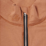 M+ QUARTER ZIP L/S TEE V2 IN APRICOT