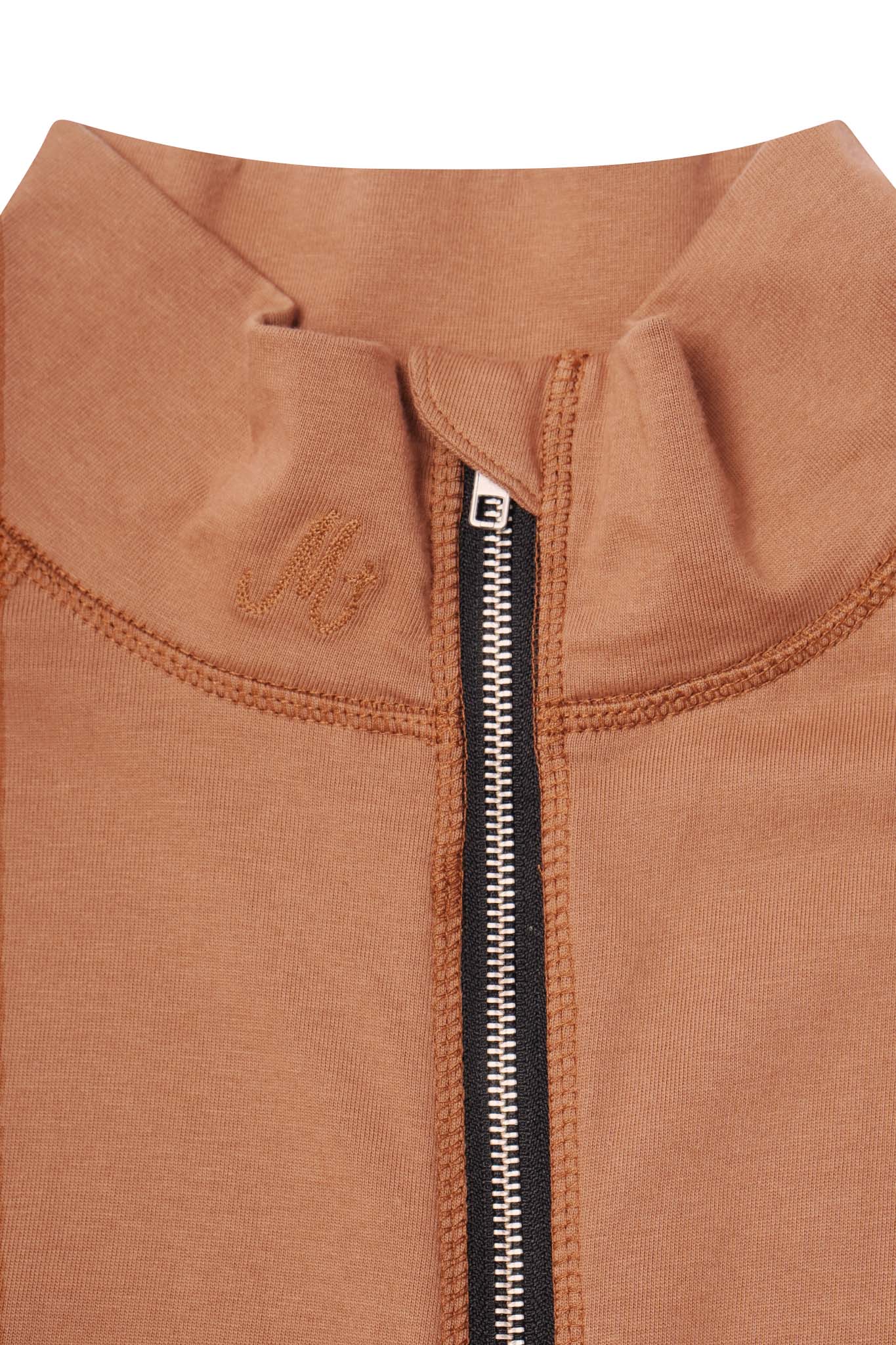 M+ QUARTER ZIP L/S TEE V2 IN APRICOT